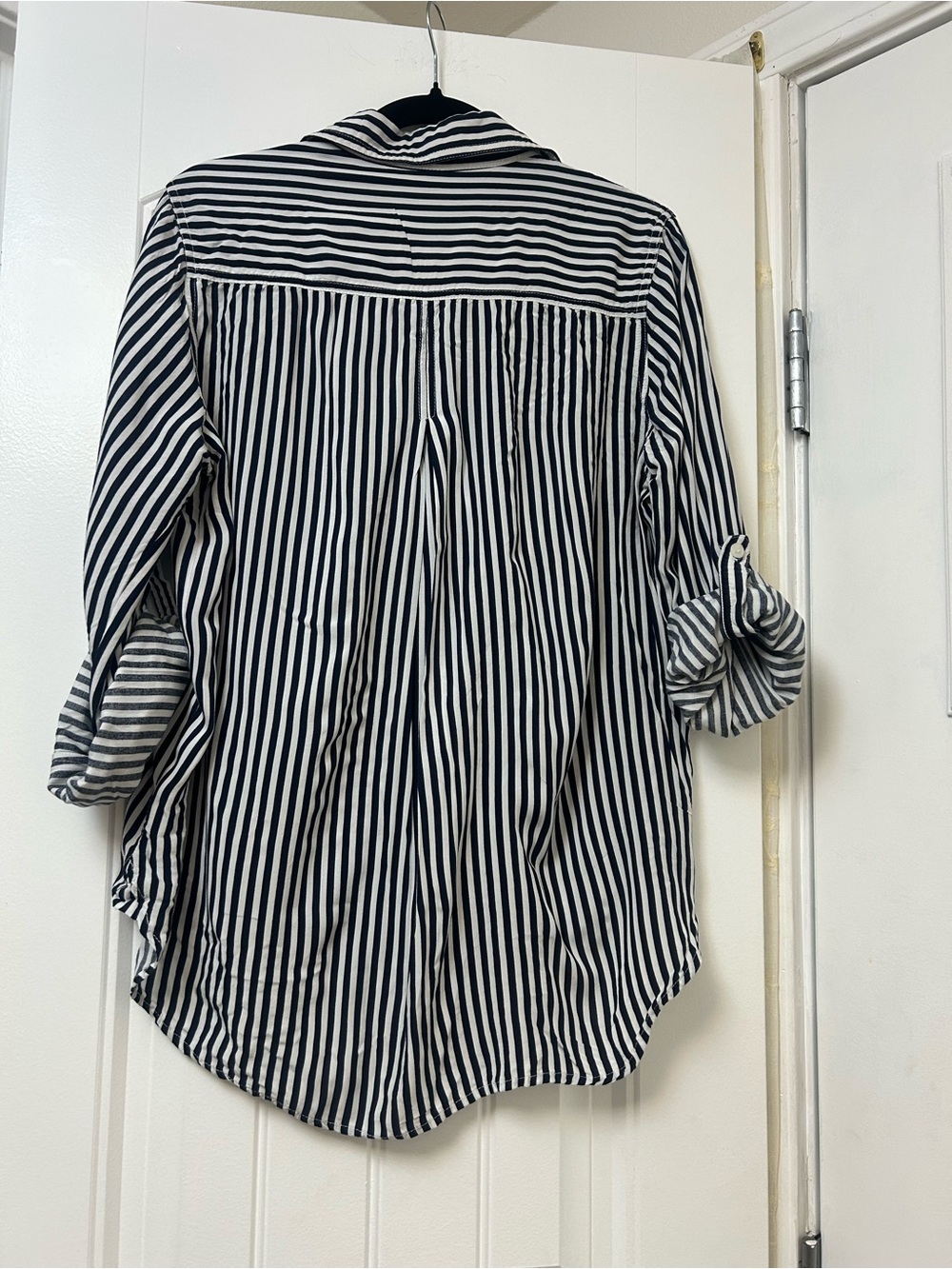 Velvet Heart Navy & White Vertical Stripe Button-Down Shirt - Picture 5 of 6